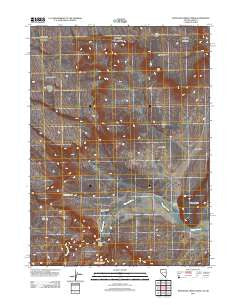 Thousand Creek Gorge Nevada Historical topographic map, 1:24000 scale, 7.5 X 7.5 Minute, Year 2011