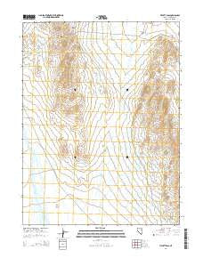Tippett Pass Nevada Current topographic map, 1:24000 scale, 7.5 X 7.5 Minute, Year 2014