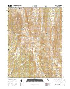 Treasure Hill Nevada Current topographic map, 1:24000 scale, 7.5 X 7.5 Minute, Year 2014