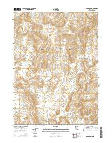 Wagon Springs Nevada Current topographic map, 1:24000 scale, 7.5 X 7.5 Minute, Year 2014