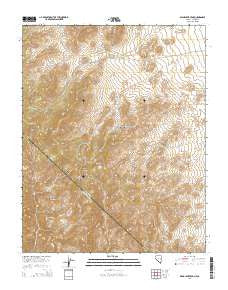 Wahguyhe Peak Nevada Current topographic map, 1:24000 scale, 7.5 X 7.5 Minute, Year 2014