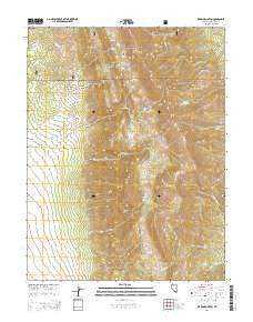 Ward Mountain Nevada Current topographic map, 1:24000 scale, 7.5 X 7.5 Minute, Year 2014