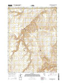 Washburn Basin Nevada Current topographic map, 1:24000 scale, 7.5 X 7.5 Minute, Year 2015