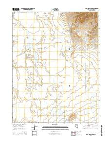West of Beck Pass Nevada Current topographic map, 1:24000 scale, 7.5 X 7.5 Minute, Year 2014