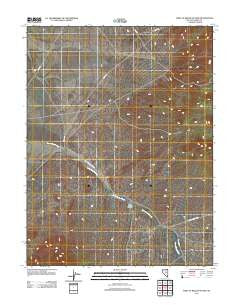 West of Bellevue Peak Nevada Historical topographic map, 1:24000 scale, 7.5 X 7.5 Minute, Year 2012
