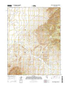 West of Bellevue Peak Nevada Current topographic map, 1:24000 scale, 7.5 X 7.5 Minute, Year 2014