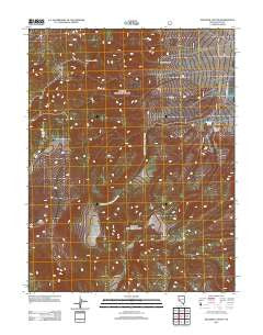 Wichman Canyon Nevada Historical topographic map, 1:24000 scale, 7.5 X 7.5 Minute, Year 2012