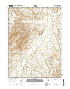 Wieland Flat Nevada Current topographic map, 1:24000 scale, 7.5 X 7.5 Minute, Year 2014
