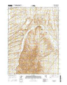 Wilkins Nevada Current topographic map, 1:24000 scale, 7.5 X 7.5 Minute, Year 2014