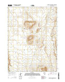 Winters Ranch Reservoir Nevada Current topographic map, 1:24000 scale, 7.5 X 7.5 Minute, Year 2014