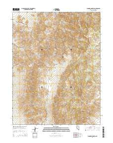Wonder Mountain Nevada Current topographic map, 1:24000 scale, 7.5 X 7.5 Minute, Year 2014