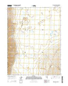Yelland Dry Lake Nevada Current topographic map, 1:24000 scale, 7.5 X 7.5 Minute, Year 2014