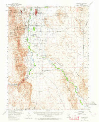 Yerington Nevada Historical topographic map, 1:62500 scale, 15 X 15 Minute, Year 1957