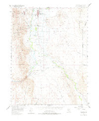 Yerington Nevada Historical topographic map, 1:62500 scale, 15 X 15 Minute, Year 1957