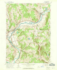Afton New York Historical topographic map, 1:24000 scale, 7.5 X 7.5 Minute, Year 1957