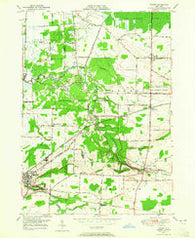 Akron New York Historical topographic map, 1:24000 scale, 7.5 X 7.5 Minute, Year 1949