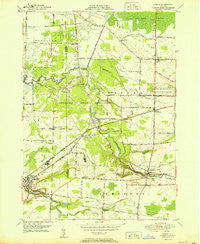 Akron New York Historical topographic map, 1:24000 scale, 7.5 X 7.5 Minute, Year 1951