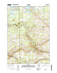 Akron New York Current topographic map, 1:24000 scale, 7.5 X 7.5 Minute, Year 2016