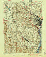 Albany New York Historical topographic map, 1:62500 scale, 15 X 15 Minute, Year 1927