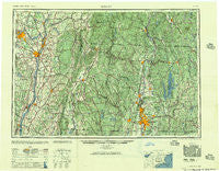 Albany New York Historical topographic map, 1:250000 scale, 1 X 2 Degree, Year 1957