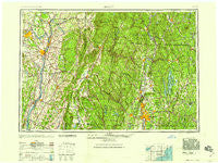 Albany New York Historical topographic map, 1:250000 scale, 1 X 2 Degree, Year 1959