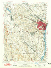 Albany New York Historical topographic map, 1:62500 scale, 15 X 15 Minute, Year 1947