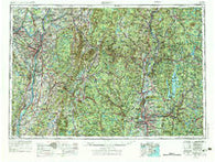 Albany New York Historical topographic map, 1:250000 scale, 1 X 2 Degree, Year 1956