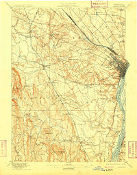 Albany New York Historical topographic map, 1:62500 scale, 15 X 15 Minute, Year 1898