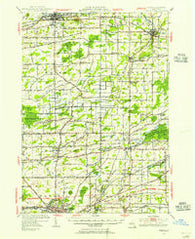 Albion New York Historical topographic map, 1:62500 scale, 15 X 15 Minute, Year 1950
