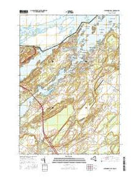 Alexandria Bay New York Current topographic map, 1:24000 scale, 7.5 X 7.5 Minute, Year 2016