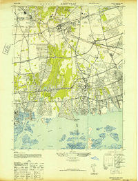 Amityville New York Historical topographic map, 1:24000 scale, 7.5 X 7.5 Minute, Year 1947