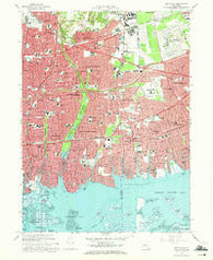 Amityville New York Historical topographic map, 1:24000 scale, 7.5 X 7.5 Minute, Year 1969