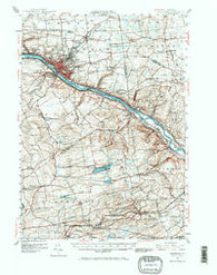 Amsterdam New York Historical topographic map, 1:62500 scale, 15 X 15 Minute, Year 1947