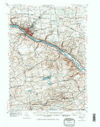 Amsterdam New York Historical topographic map, 1:62500 scale, 15 X 15 Minute, Year 1947