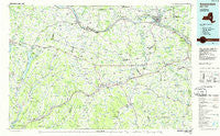 Amsterdam New York Historical topographic map, 1:100000 scale, 30 X 60 Minute, Year 1985