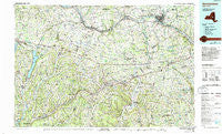 Amsterdam New York Historical topographic map, 1:100000 scale, 30 X 60 Minute, Year 1985