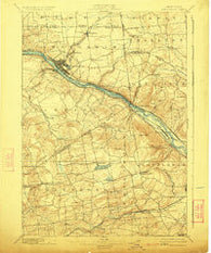 Amsterdam New York Historical topographic map, 1:62500 scale, 15 X 15 Minute, Year 1895