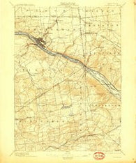Amsterdam New York Historical topographic map, 1:62500 scale, 15 X 15 Minute, Year 1895