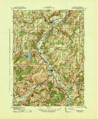 Angelica New York Historical topographic map, 1:62500 scale, 15 X 15 Minute, Year 1941