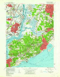 Arthur Kill New York Historical topographic map, 1:24000 scale, 7.5 X 7.5 Minute, Year 1955