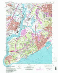 Arthur Kill New York Historical topographic map, 1:24000 scale, 7.5 X 7.5 Minute, Year 1966