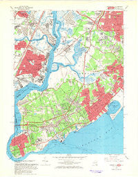 Arthur Kill New York Historical topographic map, 1:24000 scale, 7.5 X 7.5 Minute, Year 1966