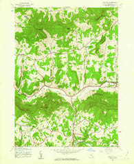 Ashland New York Historical topographic map, 1:24000 scale, 7.5 X 7.5 Minute, Year 1945