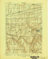 Attica New York Historical topographic map, 1:62500 scale, 15 X 15 Minute, Year 1905
