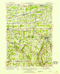 Attica New York Historical topographic map, 1:62500 scale, 15 X 15 Minute, Year 1949