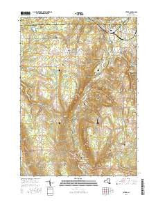 Attica New York Current topographic map, 1:24000 scale, 7.5 X 7.5 Minute, Year 2016