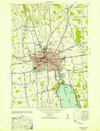Auburn New York Historical topographic map, 1:24000 scale, 7.5 X 7.5 Minute, Year 1953