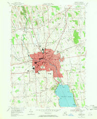 Auburn New York Historical topographic map, 1:24000 scale, 7.5 X 7.5 Minute, Year 1954