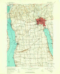 Auburn New York Historical topographic map, 1:62500 scale, 15 X 15 Minute, Year 1956