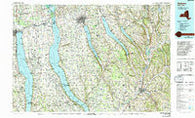 Auburn New York Historical topographic map, 1:100000 scale, 30 X 60 Minute, Year 1986